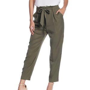 SOCIALITE OLIVE GREEN PAPER BAG PANTS TROUSERS😍